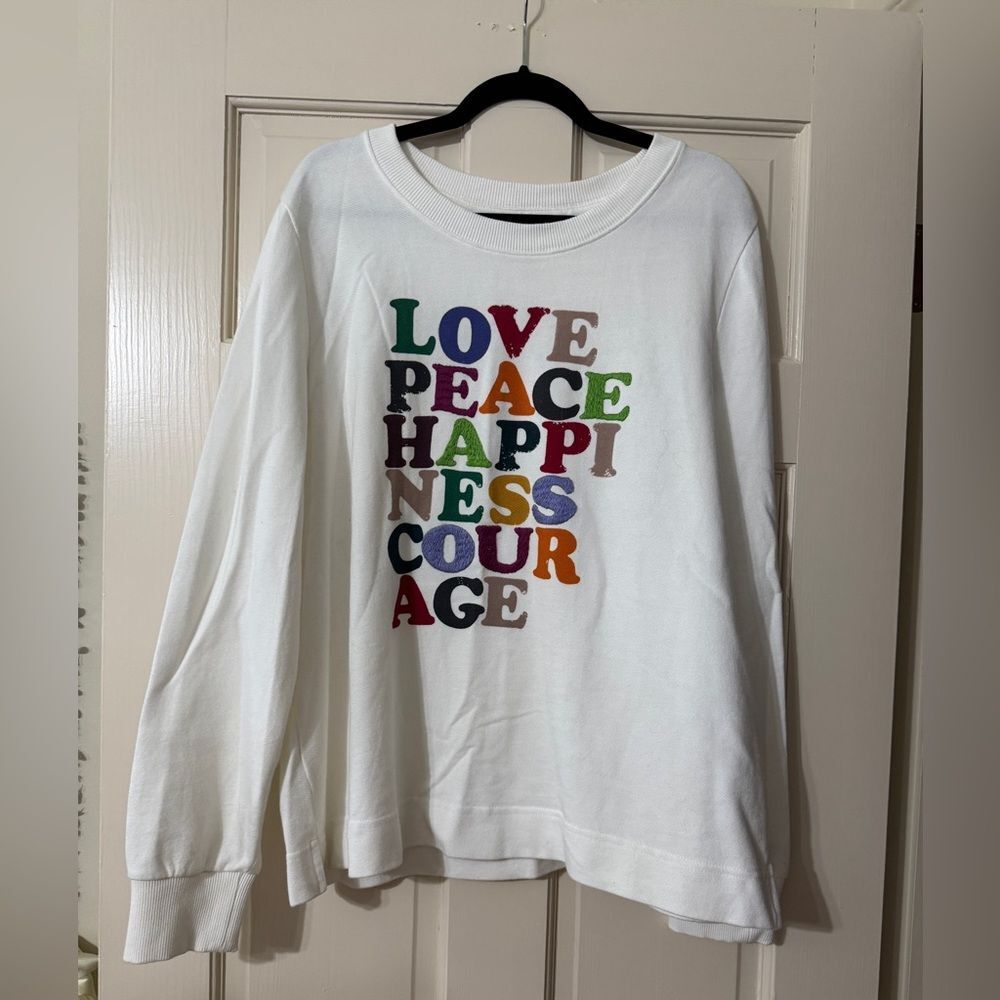 Women’s Garima Dhawan Graphic Text Crewneck Sweatshirt XL